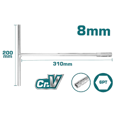 TOTAL LLAVE COPA EN T 8MM 200X310MM THTSW0806