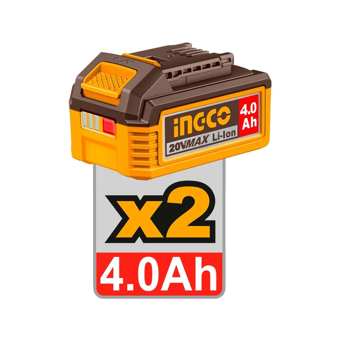 INGCO COMBO 20V 1 TALADRO 1/2 + 1 PULIDORA 4-1/2 + 1 ROTOMARTILLO + 2 BATERIAS 4.0AH CARGADOR Y ACCESORIOS UCKLI202598