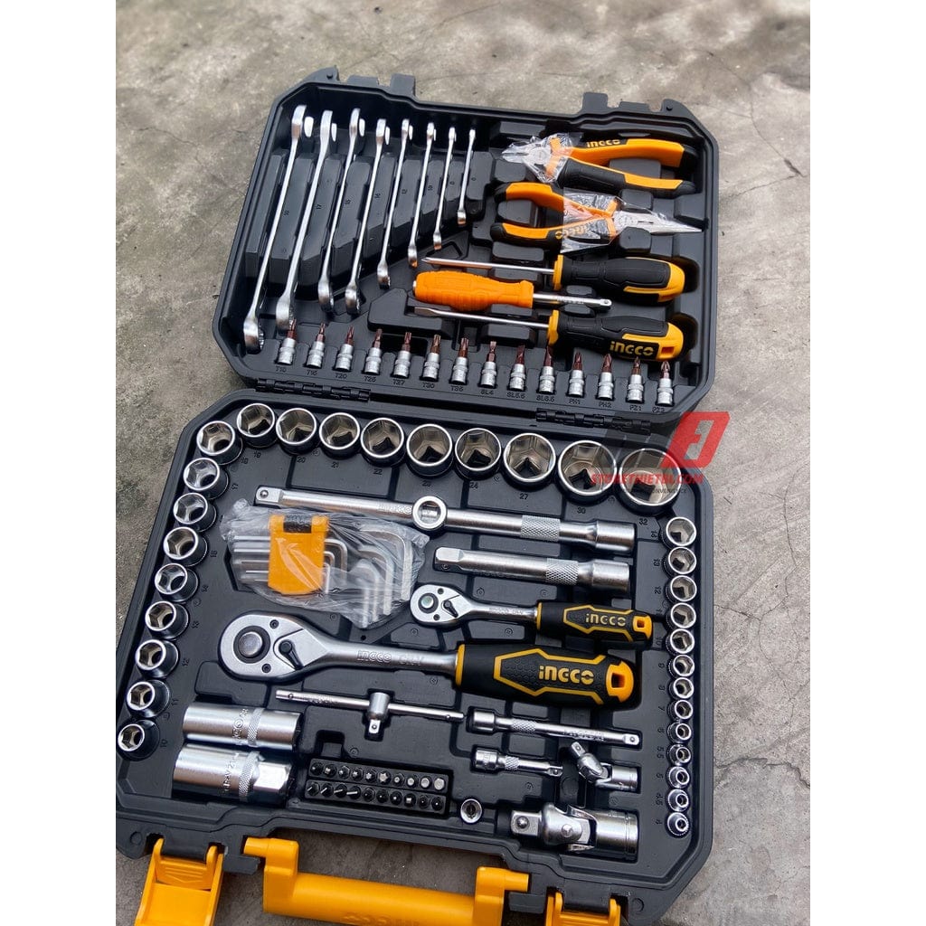 INGCO JUEGO DE COPAS Y HERRAMIENTAS 100 PCS HKTHP21001