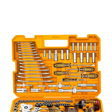 INGCO SET LLAVE DE IMPACTO INSLAMABRICA 1/2" 20V 550 N.M CON HERRAMIENTAS 172 PCS UHKTHP41723