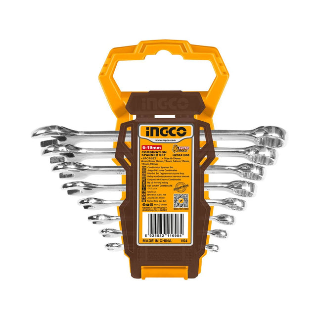 INGCO JUEGO DE LLAVES COMBINADAS 8 PCS 6-19MM HKSPA1088-1