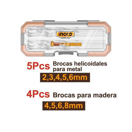 INGCO SET HERRAMIENTA 148PC INCLUYE TALADRO 12V HKTHP41482