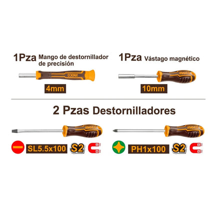 INGCO SET HERRAMIENTA 148PC INCLUYE TALADRO 12V HKTHP41482