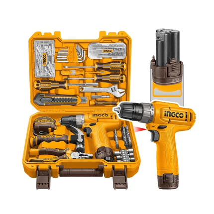 INGCO SET HERRAMIENTA 148PC INCLUYE TALADRO 12V HKTHP41482