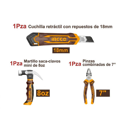 INGCO SET HERRAMIENTA 148PC INCLUYE TALADRO 12V HKTHP41482