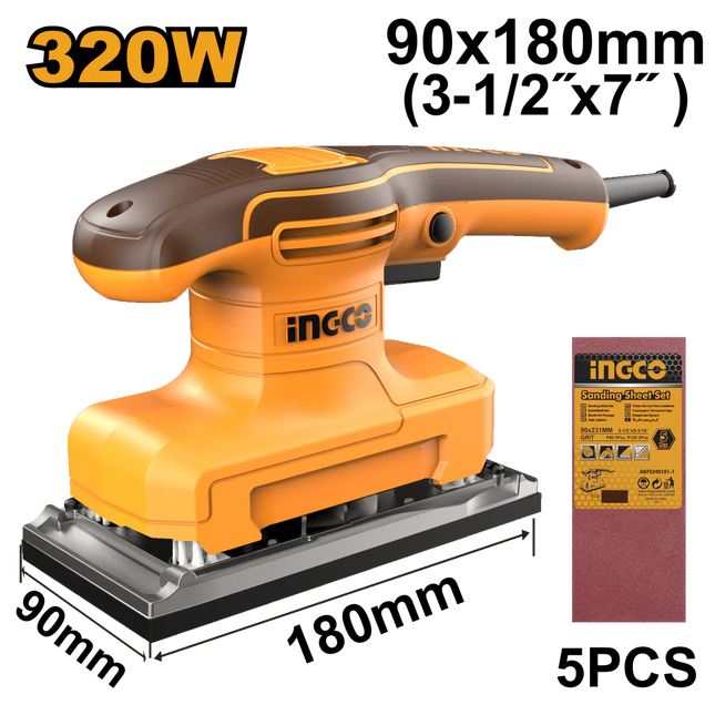 INGCO LIJADORA ORBITAL RECTANGULAR 320W UFS3216