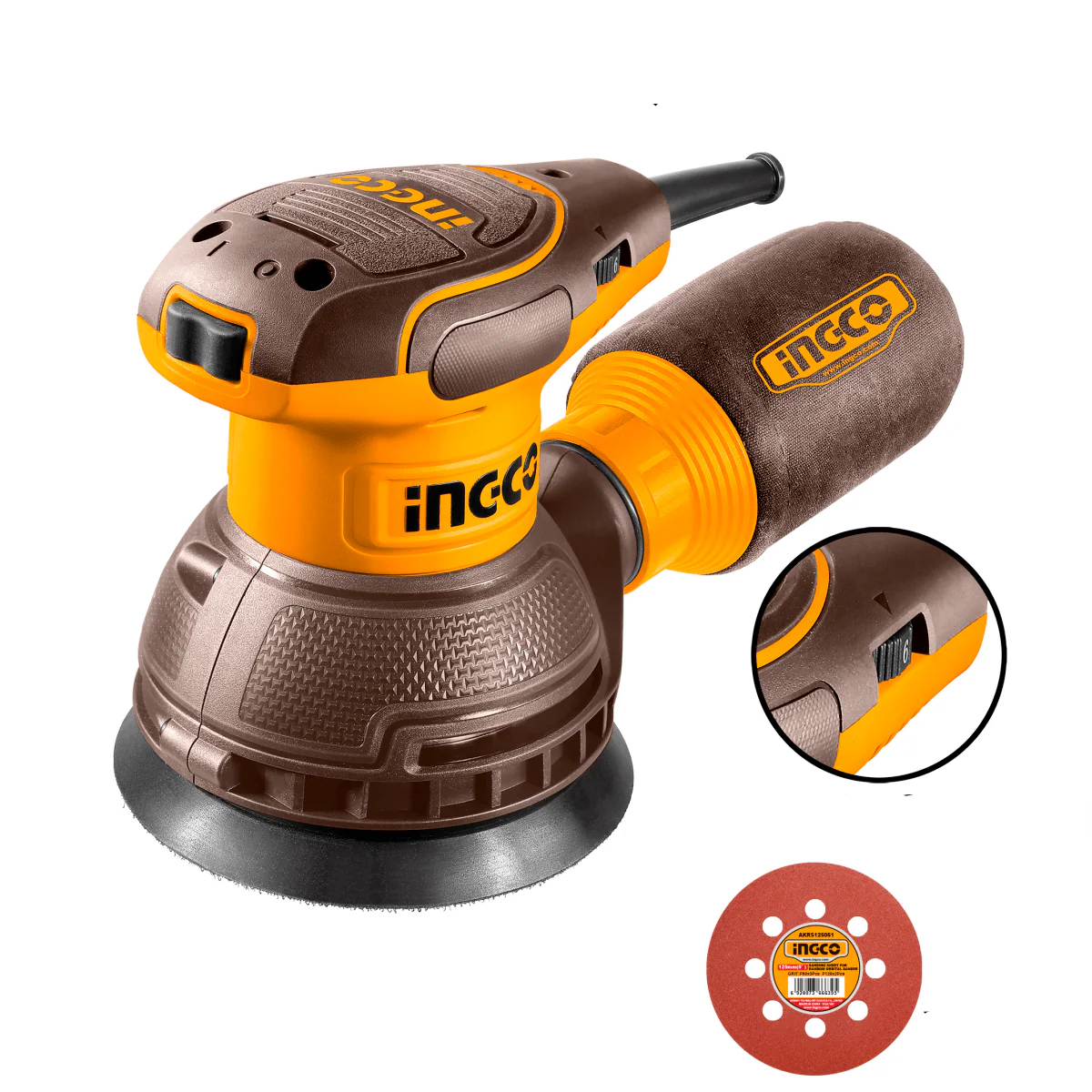 INGCO LIJADORA ROTO ORBITAL 5" 320W URS3216