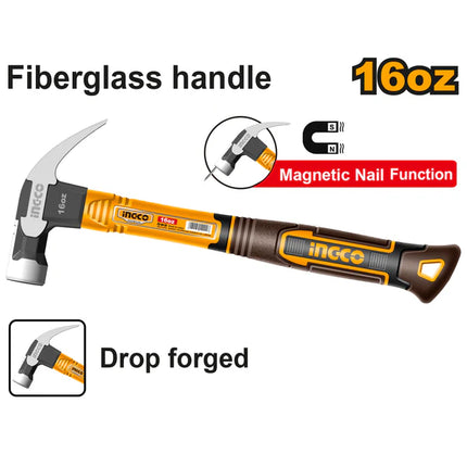INGCO MARTILLO DE UÑA 16OZ MAGNETICO HCH81016