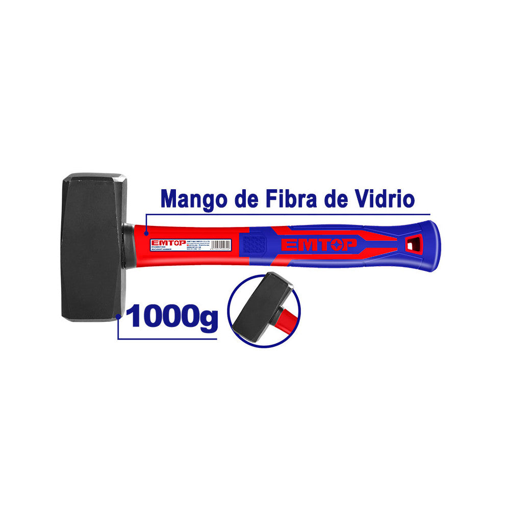 EMTOP MAZO MANGO DE FIBRA 1000G EHAMSH1000