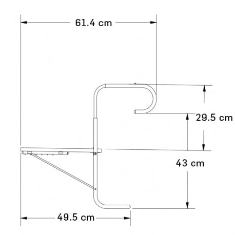 Mesa auxiliar para balcón