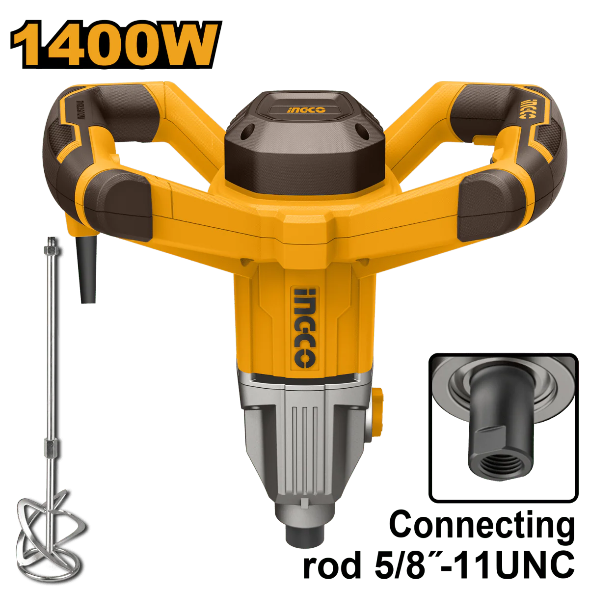 INGCO MEZCLADOR DE PINTURA O ADHESIVOS 1400W UMX214008