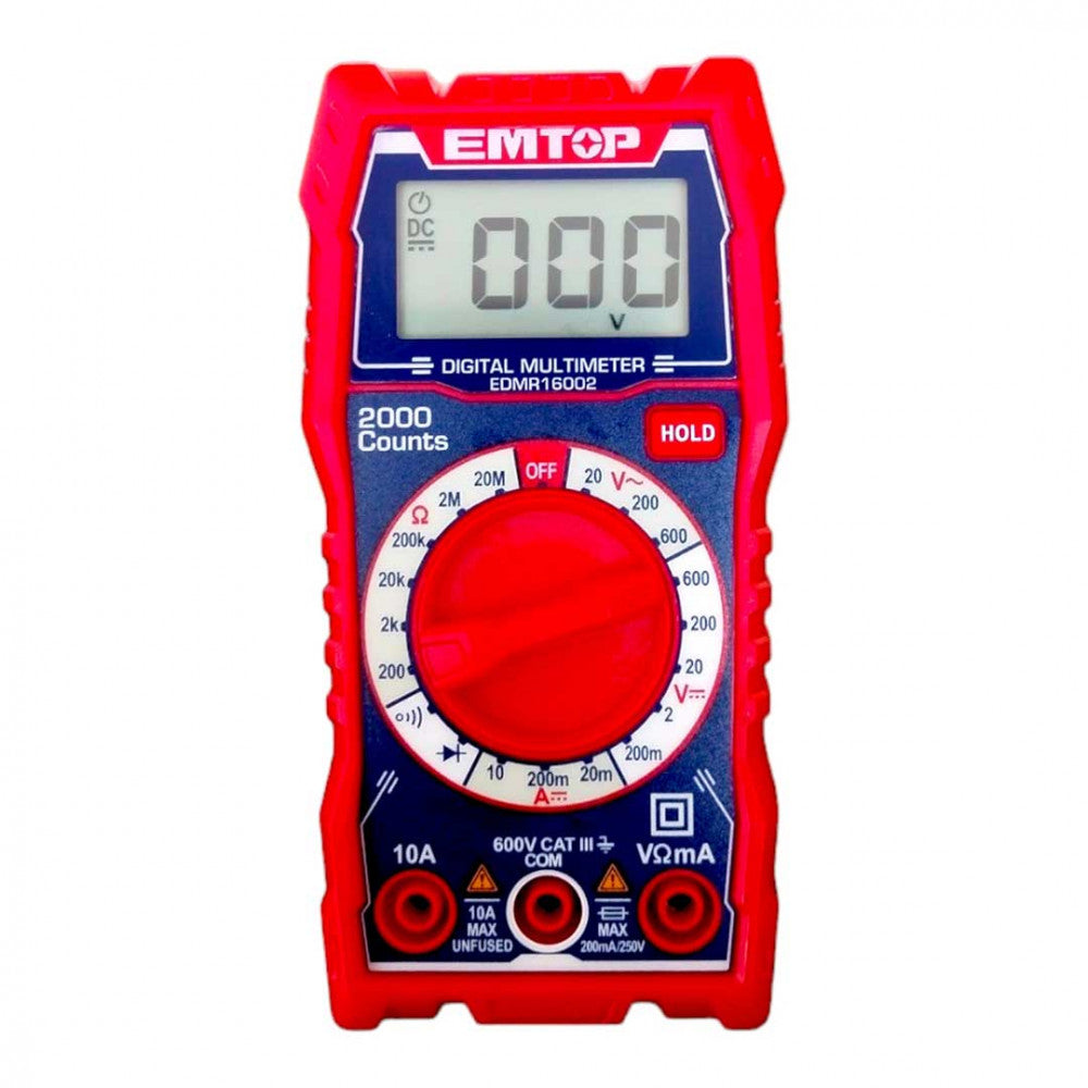 EMTOP MULTIMETRO DIGITAL 600V EDMR16002