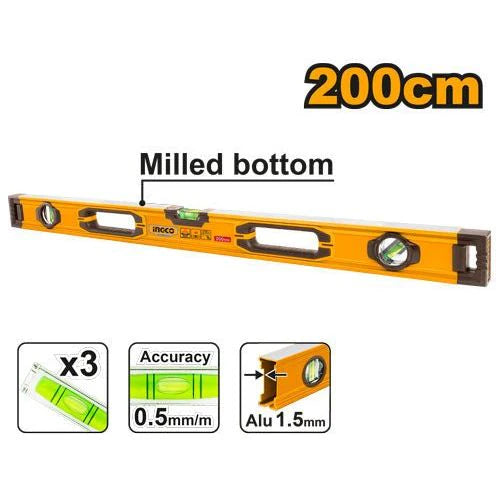 INGCO NIVEL DE ALUMINIO 200CM HSL08200
