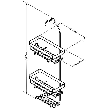 Organizador de baño plata