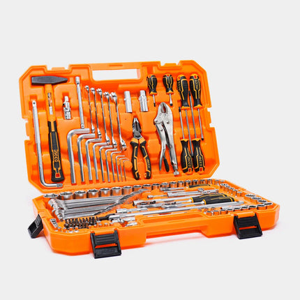 INGCO JUEGO DE COPAS Y HERRAMIENTAS 142 PCS HKTHP21421