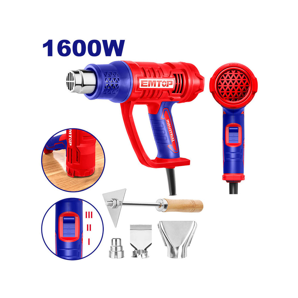 EMTOP PISTOLA DE CALOR 1600W ULHGN16078