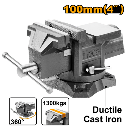 INGCO PRENSA DE BANCO 100MM 4" HBV084