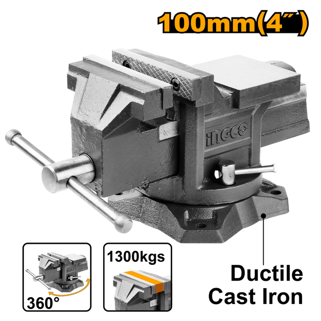 INGCO PRENSA DE BANCO 100MM 4" HBV084