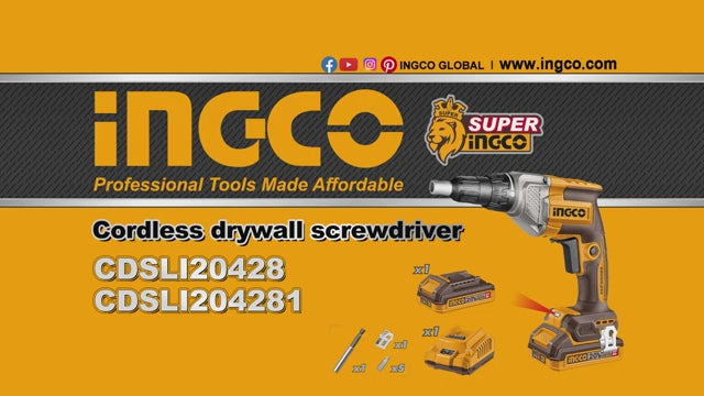 INGCO ATORNILLADOR INALAMBRICO 1/4 20V SIN BATERIA CDSLI20428