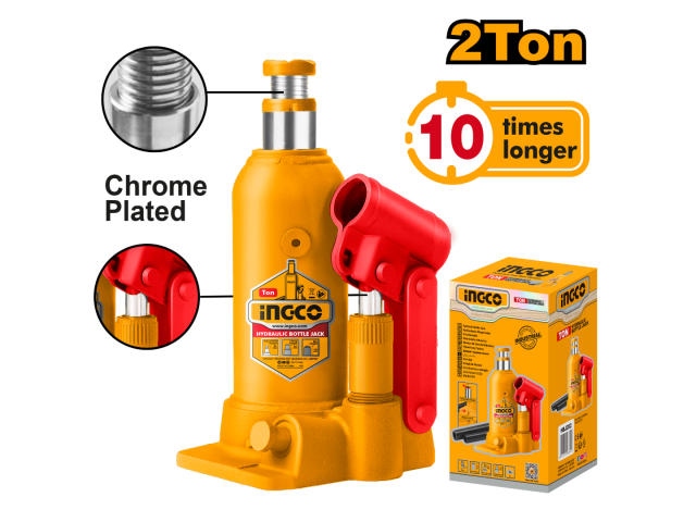 INGCO GATO HIDRAULICO TIPO BOTELLA 2TON  HBJ204