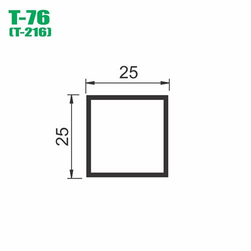 TUBOC0216 TUBULAR CUADRADO ALUMINIO 1X1 LISO TB216 / STM-061