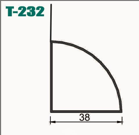 CUARTO DE CIRCULO 1 1/2 UNA ALETA - T 232