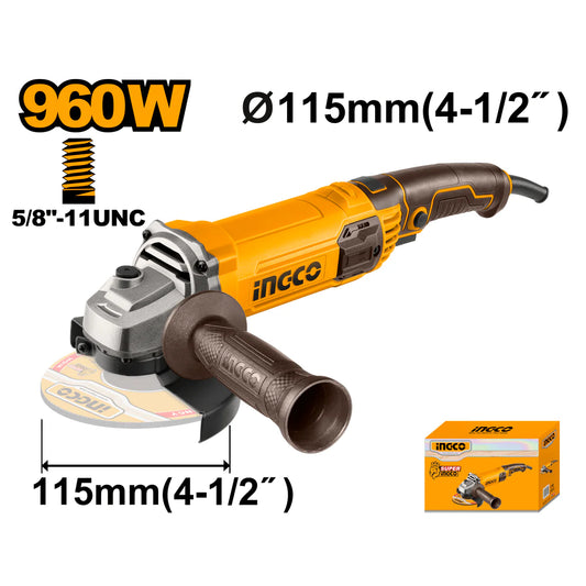 INGCO PULIDORA ANGULAR 960W 110-120V UAG9608