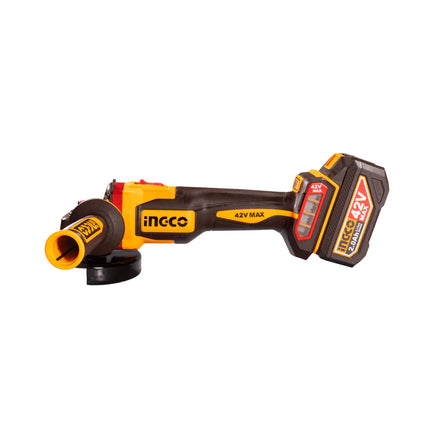 INGCO PULIDORA INALAMBRICA 4-1/2" 42V INCLUYE 2 BATERUAS 2 AH CARGADOR UCAGLI4108112