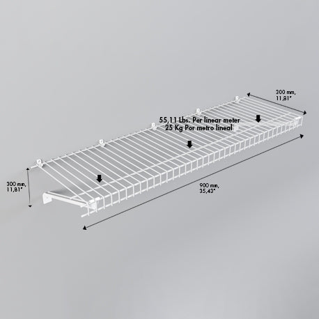 Repisa modular de 90X30 cm