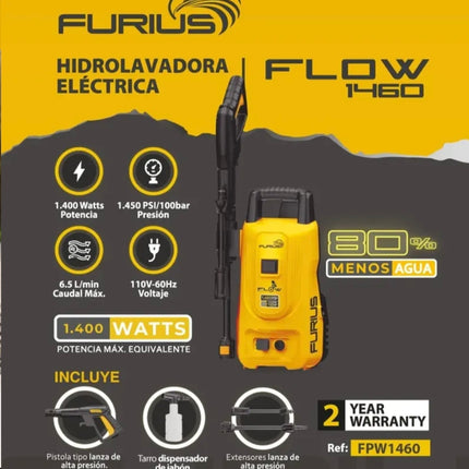 FURIUS HIDROLAVADORA 1400w FPW1460