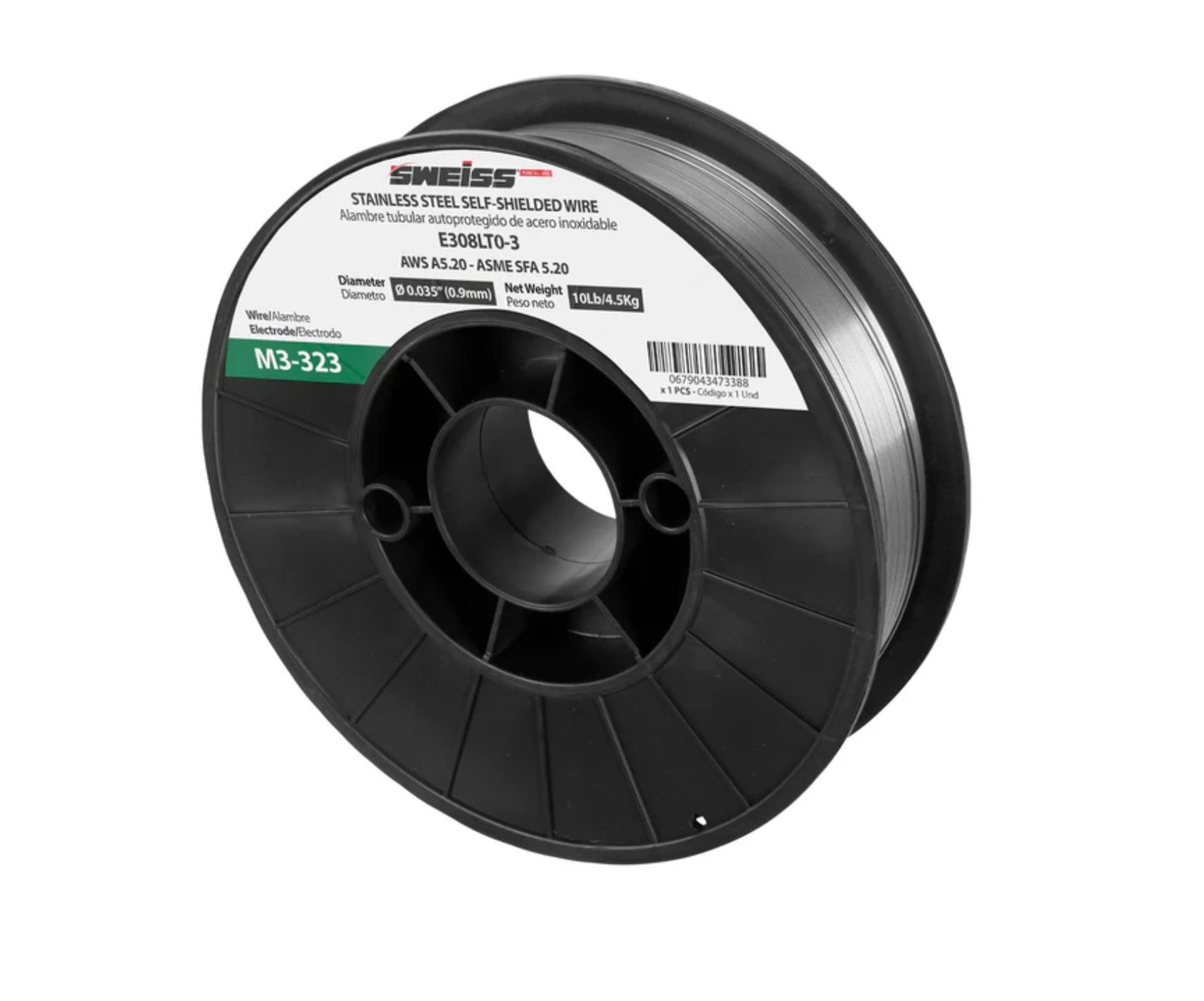 ROLLO ALAMBRE SOLDADURA TUBULAR ACERO INOXIDABLE AUTOPROTEGIDO 200MM M3-323