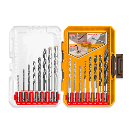 INGCO JUEGO DE BROCAS 16 PZS UAKDL11608