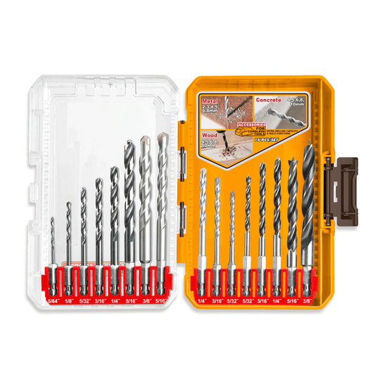 INGCO JUEGO DE BROCAS 16 PZS UAKDL11608