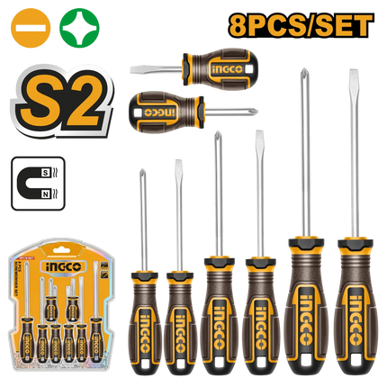 INGCO SET DESTORNILLADOR 8 PCS HKSDS0828