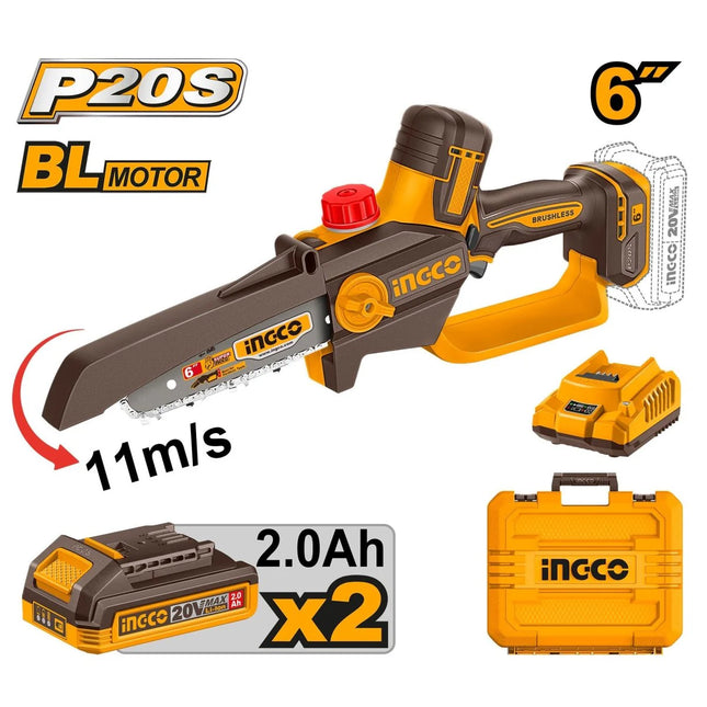 INGCO SIERRA PODADORA INALAMBRICA 6PULG 20V  UCGSLI20662