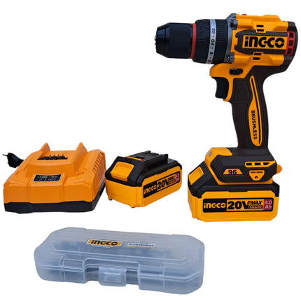INGCO TALADRO PERCUTOR INALAMBRICO 1/2" - 96 N.M - 20V - UCIDLI20968