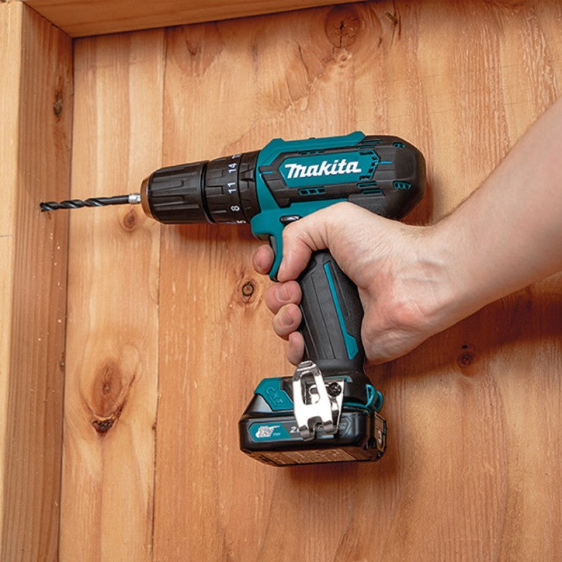 MAKITA TALADRO PERCUTOR INALAMBRICO 3/8" CXT 12V 2BAT 1.5AH Y CARGADOR HP333DWYE