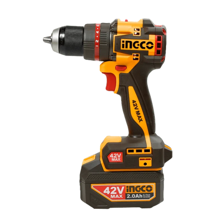 INGCO TALADRO DE IMPACTO M1/2 42V 69NM 2000RPM BRUSHLESS INCLUYE BATERIA Y CARGADOR UCIDLI426981
