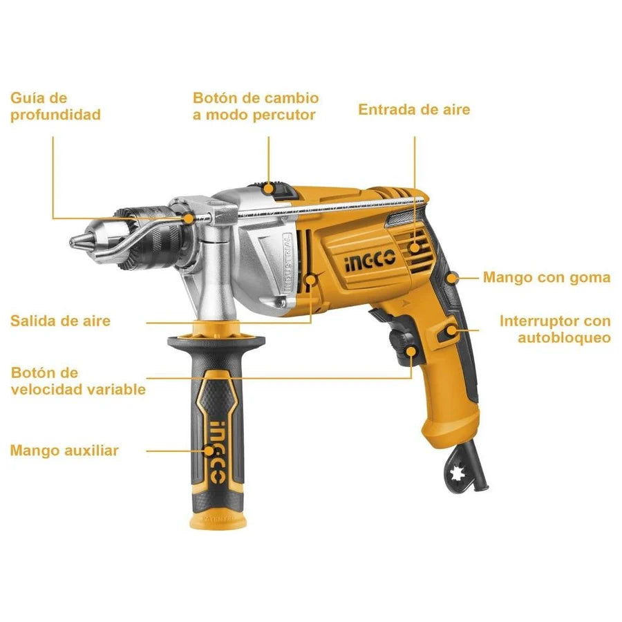 INGCO TALADRO PERCUTOR 1/2" 1100W UID11008