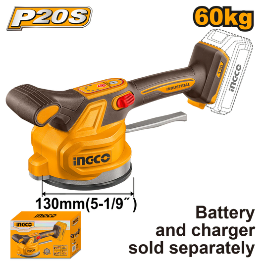 INGCO MAQUINA VIBRADORA DE BALDOSA INALAMBRICA 20V CTVLI2001