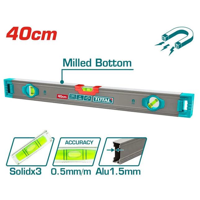 TOTAL NIVEL DE ALUMINIO MAGNETICO 40CM TMT24028M