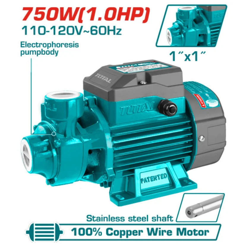TOTAL BOMBA DE AGUA PERIFERICA 1HP 750W UTWP17506