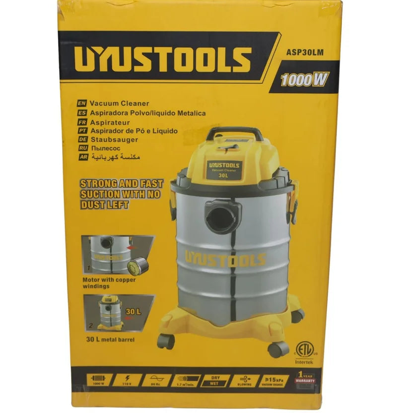 UYUSTOOLS ASPIRADORA POLVO Y LIQUIDO 30L ASP30LM